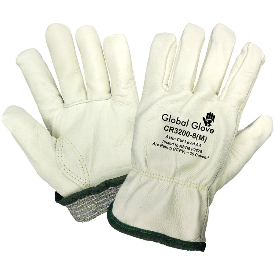 Global Glove Premium Grain Cowhide Leather Drivers Style CR3200
