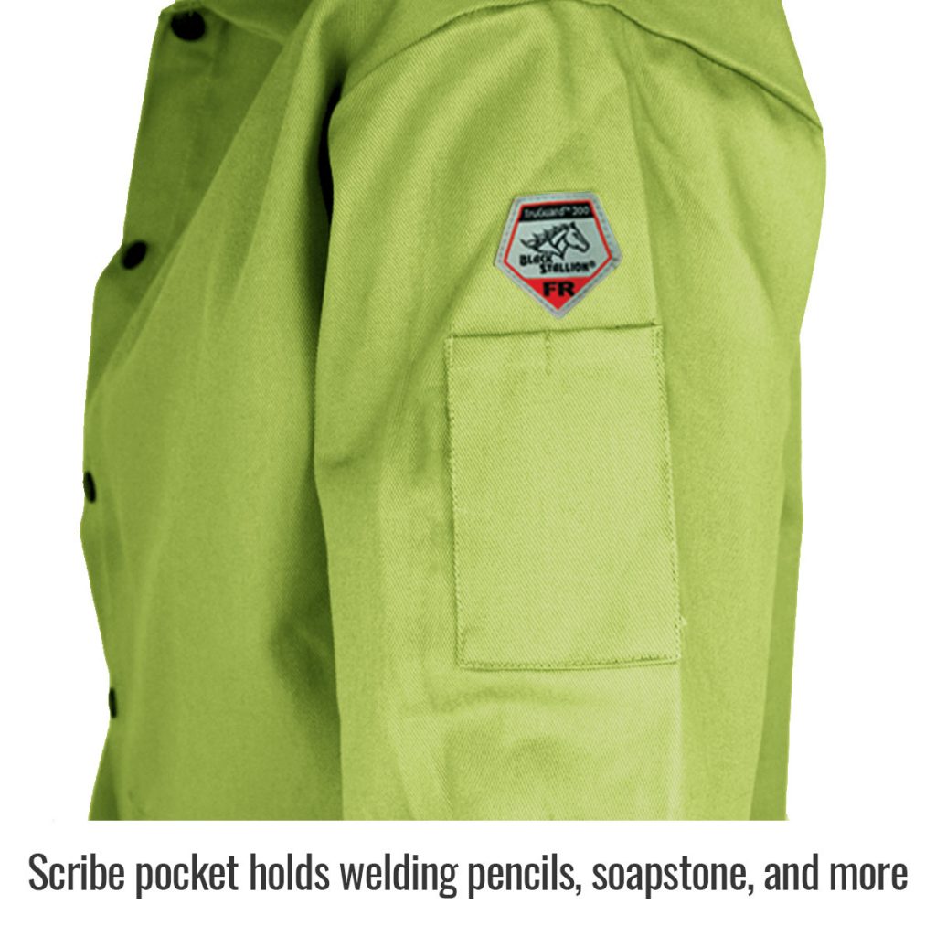 FL9-30C Welders jacket Lime Green Scribe Pocket