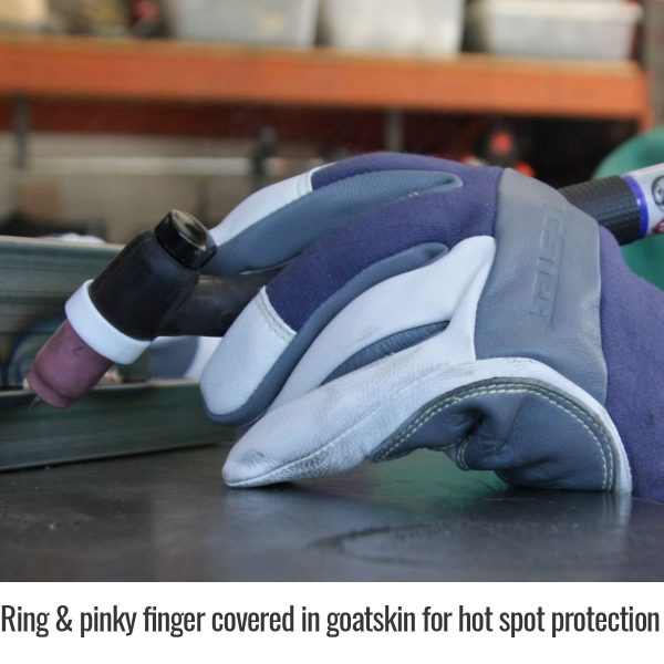 Black Stallion Premium TIG welding glove ring and pinky