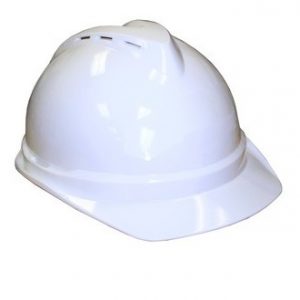 MSA v guard white hard hat