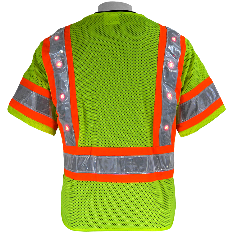 Global FrogWear GLO-12LED ANSI Class 3 Safety Vest with LED Lights ...