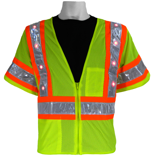 Global FrogWear GLO-12LED Safety Vest with LED lights, on