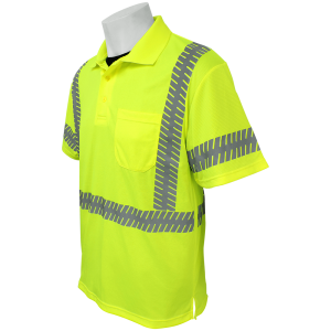 Global GLO-209 Yellow\Green ANSI class 3 Polo Left Side