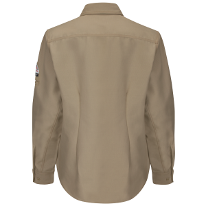 iQ series Flame resistant shirt woman's in kahki back side