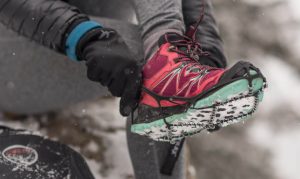 Yaktrax Pro Ice Snow Traction Over-Shoe Device In Action