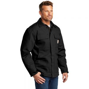 Carhartt Duck Traditional Coat CTC003 Black Man Angle