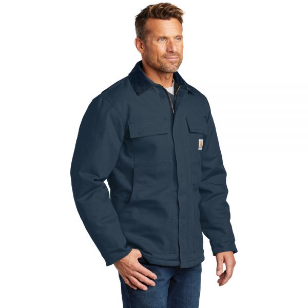 Carhartt Duck Traditional Coat CTC003 Navy Angled