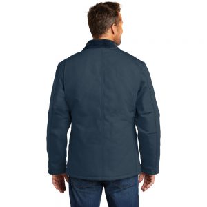 Carhartt Duck Traditional Coat CTC003 Navy Man Back