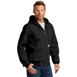 Carhartt Thermal Lined Duck Active Jacket CTJ131 Black Man Man Angled