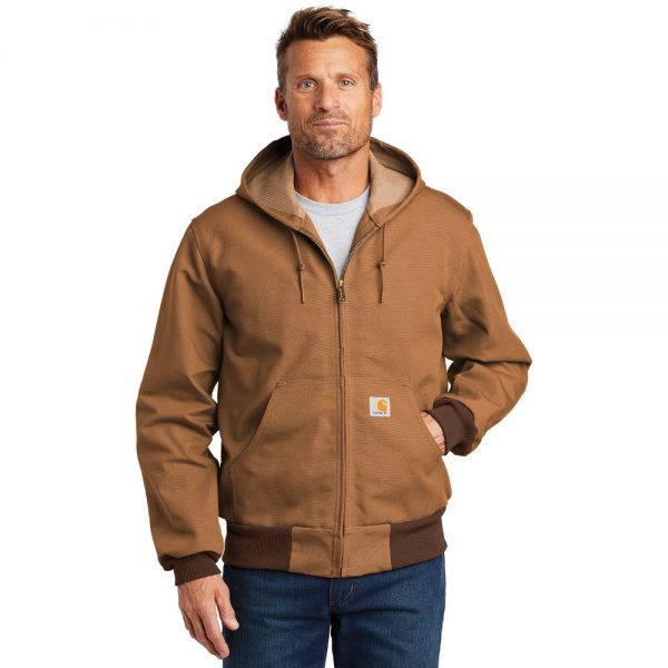 Carhartt Thermal Lined Duck Active Jacket CTJ131 Brown Front Man