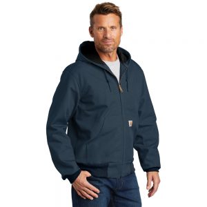 Carhartt Thermal Lined Duck Active Jacket CTJ131 Dark Navy Man Angle