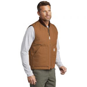 Carhartt Duck Vest CTV01 Brown Man Angle