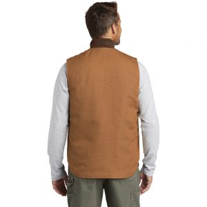 Carhartt Duck Vest CTV01 Brown Man Back