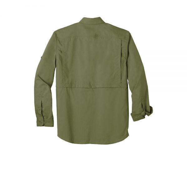 Carhartt Force Ridgefield Solid Long Sleeve Shirt Burnt Olive Back