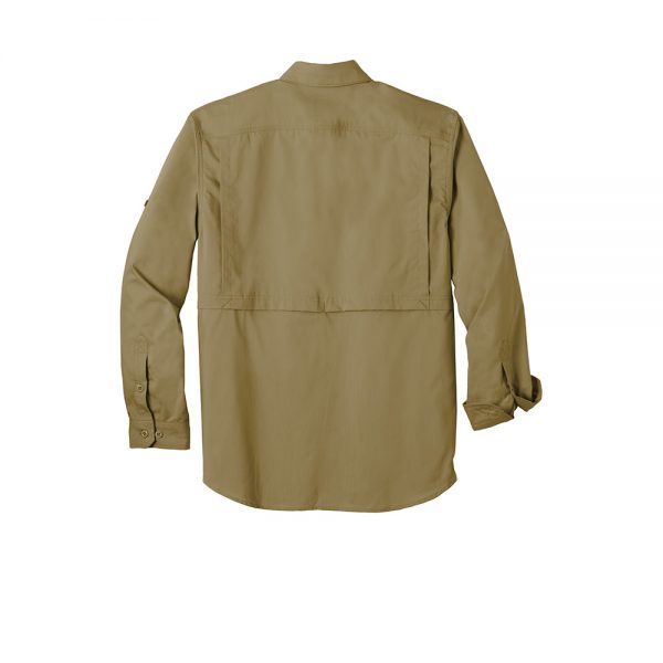 Carhartt Force Ridgefield Solid Long Sleeve Shirt Dark Khaki Back