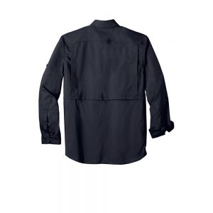 Carhartt Force Ridgefield Solid Long Sleeve Shirt Navy Back
