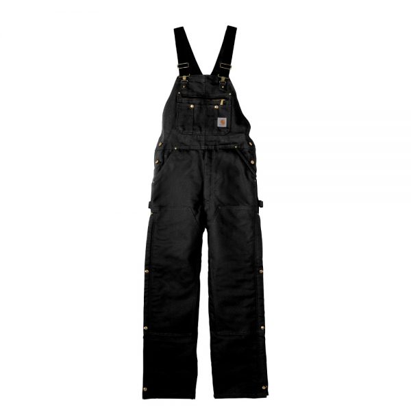 Carhartt Black CTR41 Overalls with Bib Front