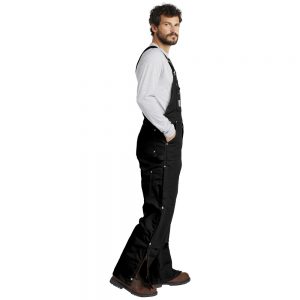 Carhartt Black CTR41 Overalls with Bib Man Side