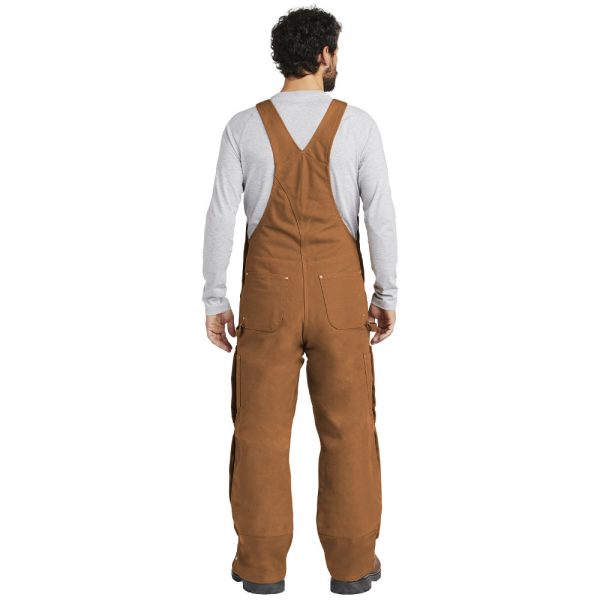 Carhartt Brown CTR41 Overalls with Bib Man Back