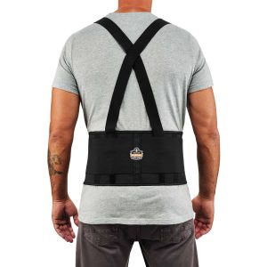 Ergodyne Back Support Black Economy On Man Back