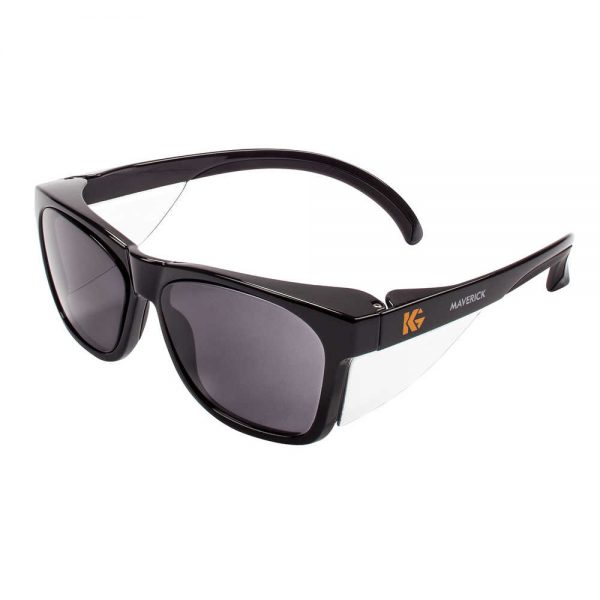 Kimberly-Clark KleenGuard Maverick safety glasses smoke lens black frame