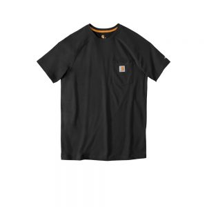 Carhartt Force Cotton Delmont Short Sleeve T-Shirt CT100410 Black Front
