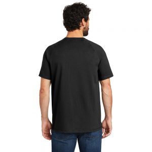 Carhartt Force Cotton Delmont Short Sleeve T-Shirt CT100410 Black Man Back