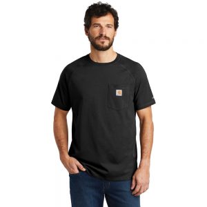 Carhartt Force Cotton Delmont Short Sleeve T-Shirt CT100410 Black