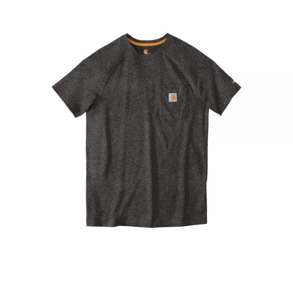 Carhartt Force Cotton Delmont Short Sleeve T-Shirt CT100410 Carbon Heather Front