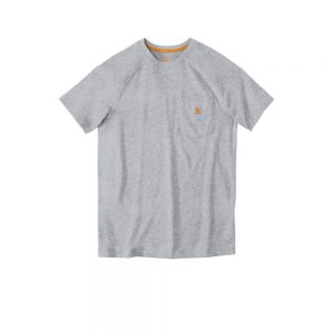 Carhartt Force Cotton Delmont Short Sleeve T-Shirt CT100410 Heather Gray Front