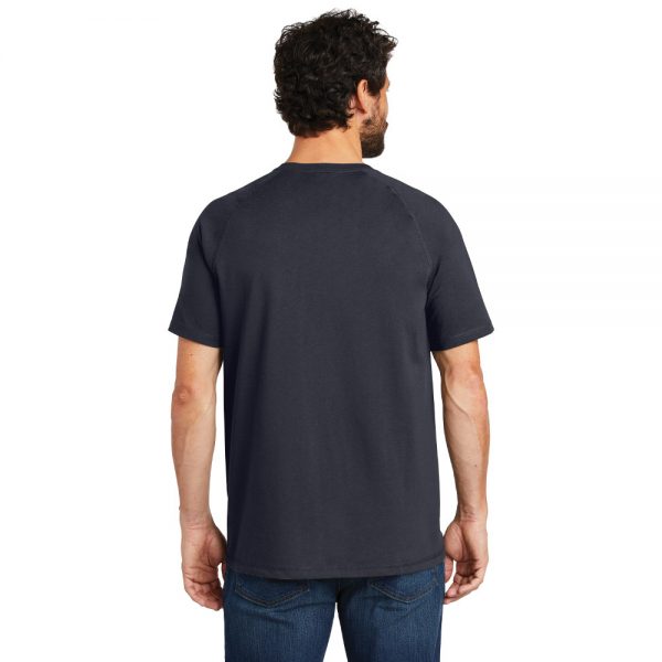 Carhartt Force Cotton Delmont Short Sleeve T-Shirt CT100410 Navy Man Back