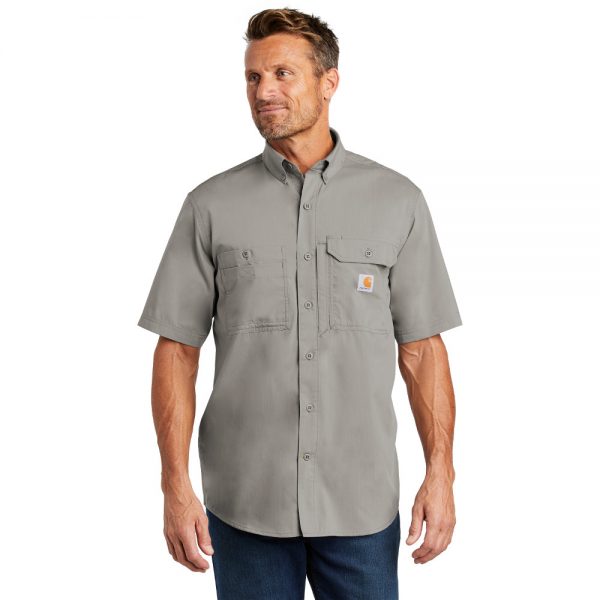 Carhartt Force Ridgefield Solid Short Sleeve Shirt CT102417 Asphalt