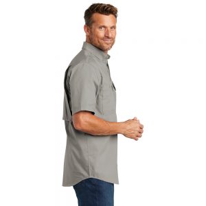Carhartt Force Ridgefield Solid Short Sleeve Shirt CT102417 Asphalt Man Side