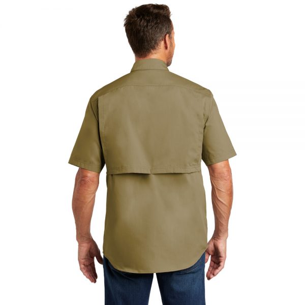 Carhartt Force Ridgefield Solid Short Sleeve Shirt CT102417 Dark Khaki Man Back
