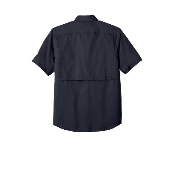 Carhartt Force Ridgefield Solid Short Sleeve Shirt CT102417 Navy Back
