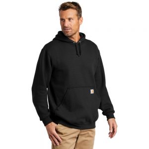 Carhartt Midweight Hooded Sweatshirt CTK121 Black Man Angle