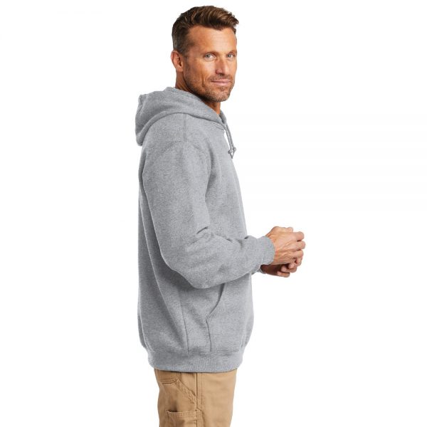 Carhartt Midweight Hooded Sweatshirt CTK121 Heather Grey Man Side