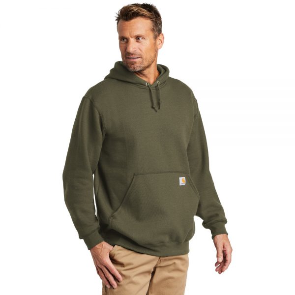 Carhartt Midweight Hooded Sweatshirt CTK121 Moss Green Man Angle