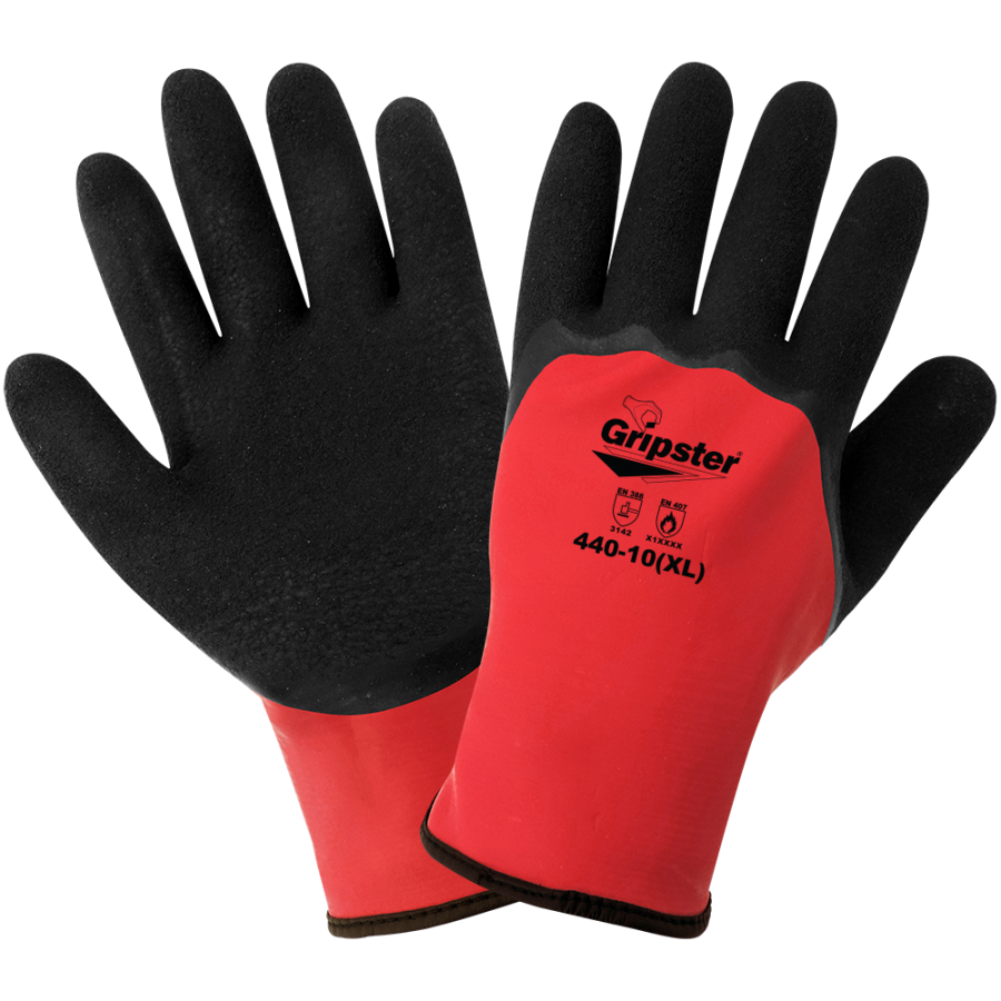 Global Glove 440 Gripster Nylon Lined Double Dipped Latex Palm