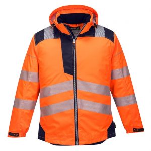PortWest PW3 Hi-Vis Winter Jacket T400 Orange
