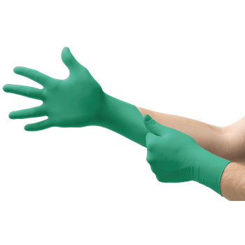 green nitrile gloves