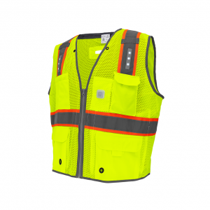 Global GLO-15LED High-visibility Safety Vest with LED Lights Left View