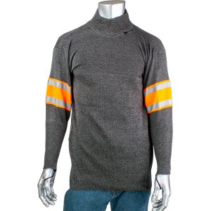 Kut Gard ATA PreventWear Cut Resistant Pullover with Hi-Vis and Reflective Taped Sleeves and Thumb Loops