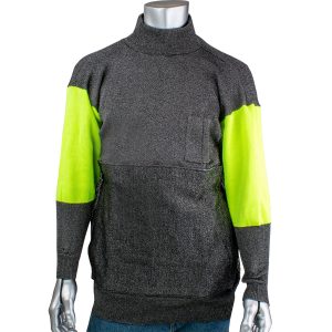 Kut Gard ATA PreventWear Cut Resistant Pullover with Removable Belly Patch, Hi-Vis Sleeves and Thumb Loops